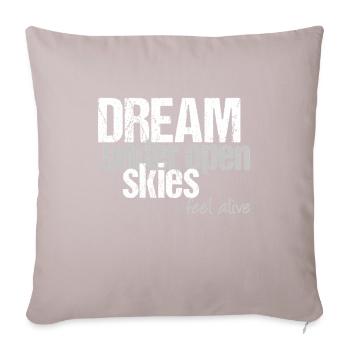 Rêves en plein air - Housse de coussin décorative 45 x 45 cm - taupe clair - Devant
