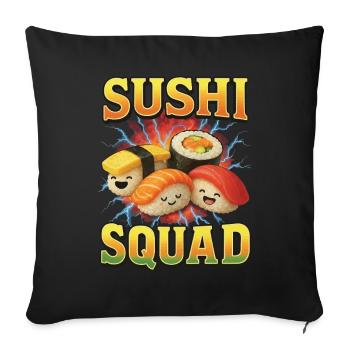 Sushi - Sofa pillowcase 17,3'' x 17,3'' (45 x 45 cm) - black - Front