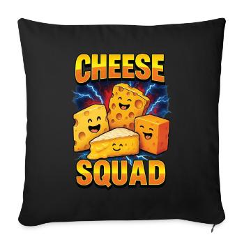 Fromage - Housse de coussin décorative 45 x 45 cm - noir - Devant