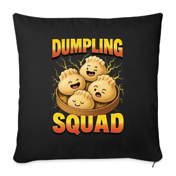 Dumbling dumpling - Sofa pillowcase 17,3'' x 17,3'' (45 x 45 cm) - black - Front