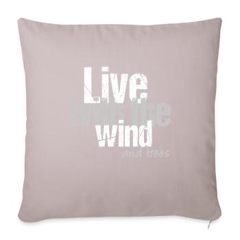 Living with wind and trees - Sofa pillowcase 17,3'' x 17,3'' (45 x 45 cm) - light taupe - Front