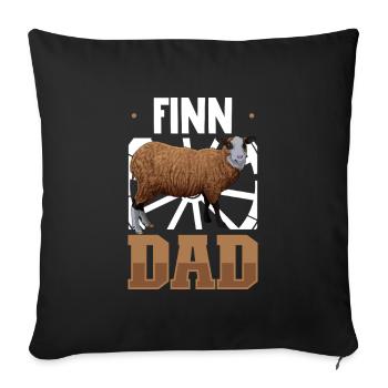 Finnschaf Papa - Sofakissenbezug 45 x 45 cm - Schwarz - Vorne