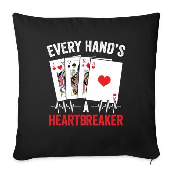 Binochle Heartbeat Pinochle Heartbeat Benoggel - Sofa pillowcase 17,3'' x 17,3'' (45 x 45 cm) - black - Front