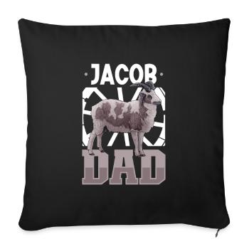 Jakobschaf Papa - Housse de coussin décorative 45 x 45 cm - noir - Devant