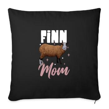 Finnschaf Mama - Sofakissenbezug 45 x 45 cm - Schwarz - Vorne
