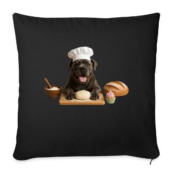 Cane Corso Italiano Baking Cake Cookies - Sofa pillowcase 17,3'' x 17,3'' (45 x 45 cm) - black - Front