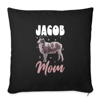 Jakobschaf Mama - Housse de coussin décorative 45 x 45 cm - noir - Devant