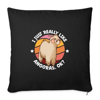 I love my Angora goat - Sofa pillowcase 17,3'' x 17,3'' (45 x 45 cm) - black - Front