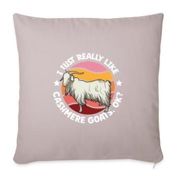I love my cashmere goat - Sofa pillowcase 17,3'' x 17,3'' (45 x 45 cm) - light taupe - Front