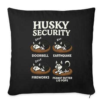 Husky - Sofa pillowcase 17,3'' x 17,3'' (45 x 45 cm) - black - Front