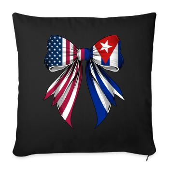 Coquette Loop Cuba Roots Heritage Cuban Pride - Sofa pillowcase 17,3'' x 17,3'' (45 x 45 cm) - black - Front