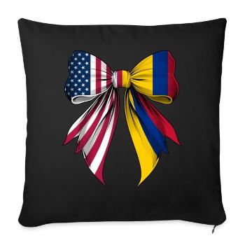 Coquette Boucle Racines Colombie Héritage - Housse de coussin décorative 45 x 45 cm - noir - Devant