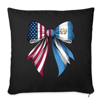 Boucle Coquette Racines Guatemala - Housse de coussin décorative 45 x 45 cm - noir - Devant