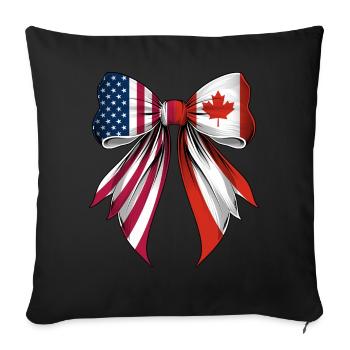 Coquette Bow Canada Roots Heritage Canadian Pride - Sofa pillowcase 17,3'' x 17,3'' (45 x 45 cm) - black - Front