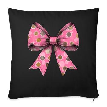 Coquette Bow Münzsammeln Münzsammler - Sofakissenbezug 45 x 45 cm - Schwarz - Vorne