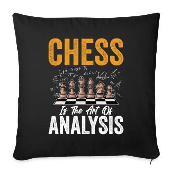 Chess Brain Teaser Board Game Chess Master - Sofa pillowcase 17,3'' x 17,3'' (45 x 45 cm) - black - Front