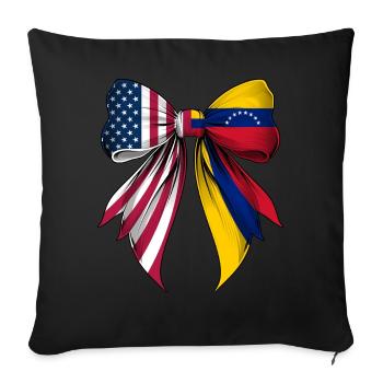 Coquette Arc Venezuela Racines Fierté Vénézuélienne - Housse de coussin décorative 45 x 45 cm - noir - Devant