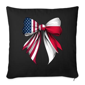 Coquette Bow Poland Roots Heritage Pole Pride - Sofa pillowcase 17,3'' x 17,3'' (45 x 45 cm) - black - Front