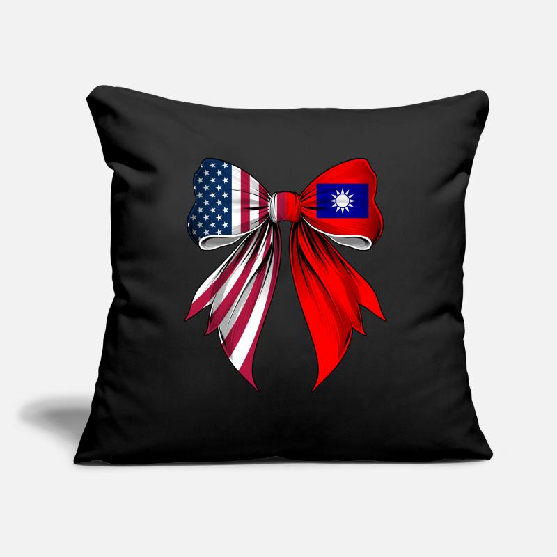 Coquette Bow Taiwan Roots Heritage Taiwanese Sofa pillowcase 17,3'' x 17,3'' (45 x 45 cm)
