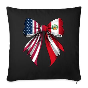 Coquette Bow Peru Roots Heritage Peruvian - Sofa pillowcase 17,3'' x 17,3'' (45 x 45 cm) - black - Front
