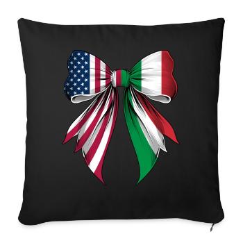 Coquette Arc Italie Racines Héritage - Housse de coussin décorative 45 x 45 cm - noir - Devant
