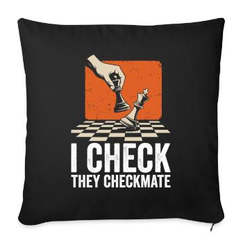 Chess Chess Player Checkmate Brain Teaser - Sofa pillowcase 17,3'' x 17,3'' (45 x 45 cm) - black - Front