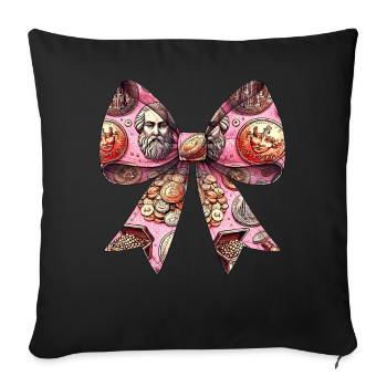 Coquette Bow Münzsammeln Münzsammler - Sofakissenbezug 45 x 45 cm - Schwarz - Vorne