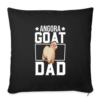 Dad of an Angora goat - Sofa pillowcase 17,3'' x 17,3'' (45 x 45 cm) - black - Front