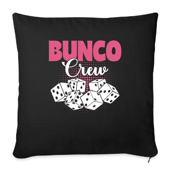 Bunco Dice Evening Bunco Crew Tournament - Sofa pillowcase 17,3'' x 17,3'' (45 x 45 cm) - black - Front