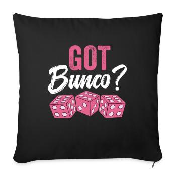 Bunco Dice Game Night Design Bunco Tournament - Sofa pillowcase 17,3'' x 17,3'' (45 x 45 cm) - black - Front