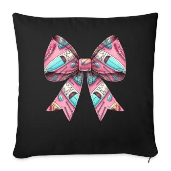 Coquette Bow Stand Up Paddling SUP Boat Paddle - Sofa pillowcase 17,3'' x 17,3'' (45 x 45 cm) - black - Front