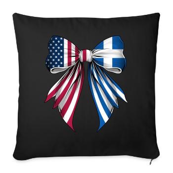 Coquette Bow Greece Roots Heritage - Sofa pillowcase 17,3'' x 17,3'' (45 x 45 cm) - black - Front