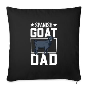 Papa d’une chèvre espagnole - Housse de coussin décorative 45 x 45 cm - noir - Devant