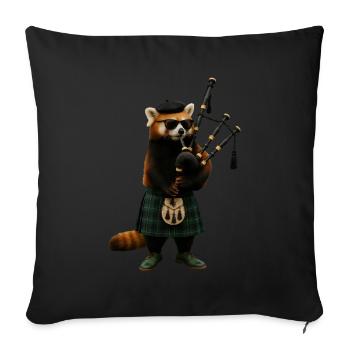 Cornemuse Red Panda - Housse de coussin décorative 45 x 45 cm - noir - Devant