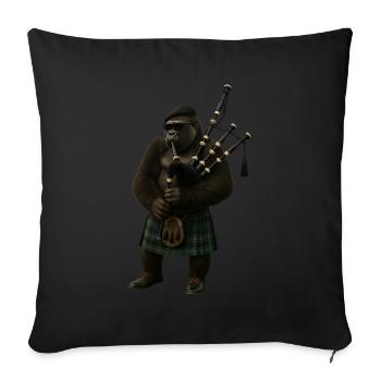 Cornemuse Gorilla - Housse de coussin décorative 45 x 45 cm - noir - Devant