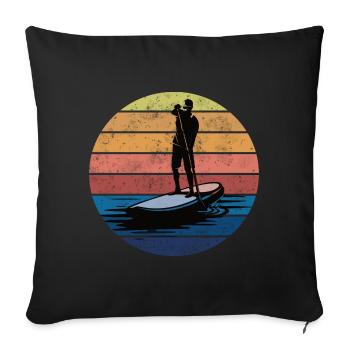 SUP. Stand up paddle. Sup board. stand up paddling - Sofakissenbezug 45 x 45 cm - Schwarz - Vorne