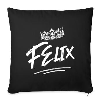 Felix - Sofa pillowcase 17,3'' x 17,3'' (45 x 45 cm) - black - Front