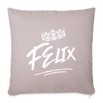 Felix - Sofakissenbezug 45 x 45 cm - helles Taupe - Vorne