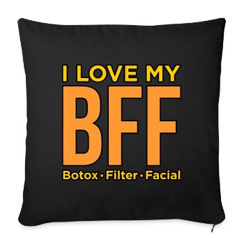 Botox - Sofakissenbezug 45 x 45 cm - Schwarz - Vorne