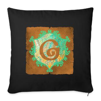E 36 g - Housse de coussin décorative 45 x 45 cm - noir - Devant