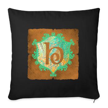 E 36 h - Housse de coussin décorative 45 x 45 cm - noir - Devant