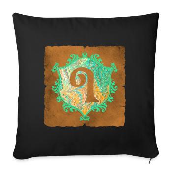 E 36 i - Housse de coussin décorative 45 x 45 cm - noir - Devant