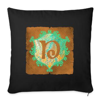 E 36 n - Housse de coussin décorative 45 x 45 cm - noir - Devant