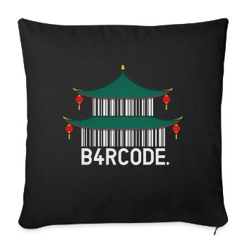 B4RCODE. Temple chinois - Housse de coussin décorative 45 x 45 cm - noir - Devant