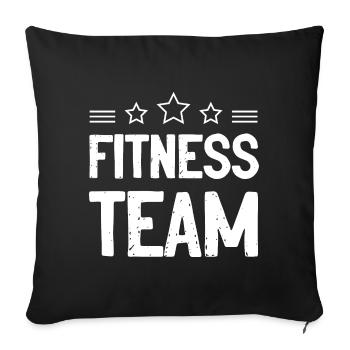Entraînement de gymnase de l’équipe de fitness - Housse de coussin décorative 45 x 45 cm - noir - Devant