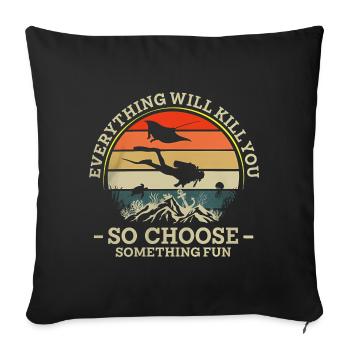 23F 0319 bk - Sofa pillowcase 17,3'' x 17,3'' (45 x 45 cm) - black - Front