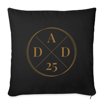 Papa 25 Bébé Papa Cadeau Fête des Pères Papa 2025 - Housse de coussin décorative 45 x 45 cm - noir - Devant