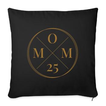 Mom 25 Baby Mutter Muttertag Geschenk Mama 2025 - Sofakissenbezug 45 x 45 cm - Schwarz - Vorne