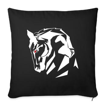 T-SHIRT CHEVAL CHEVAL CHEVAL CHEVAL - Housse de coussin décorative 45 x 45 cm - noir - Devant
