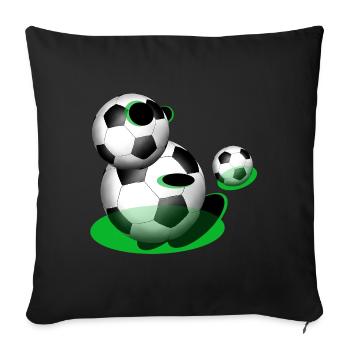 Footballeurs Footballeurs - Housse de coussin décorative 45 x 45 cm - noir - Devant